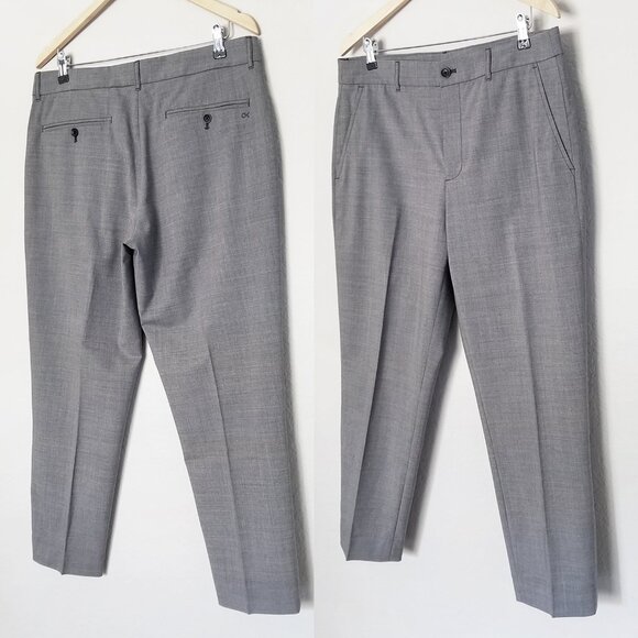 NEW Outerknown Men's 33 Stretch Wool Blend Trouser Pants Tapered Ankle $298 Gray - Picture 1 of 16